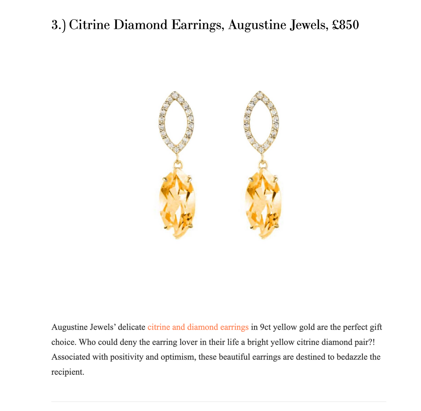 Augustine Jewels Featured in The Mayfair Musings Christmas Gift Guide