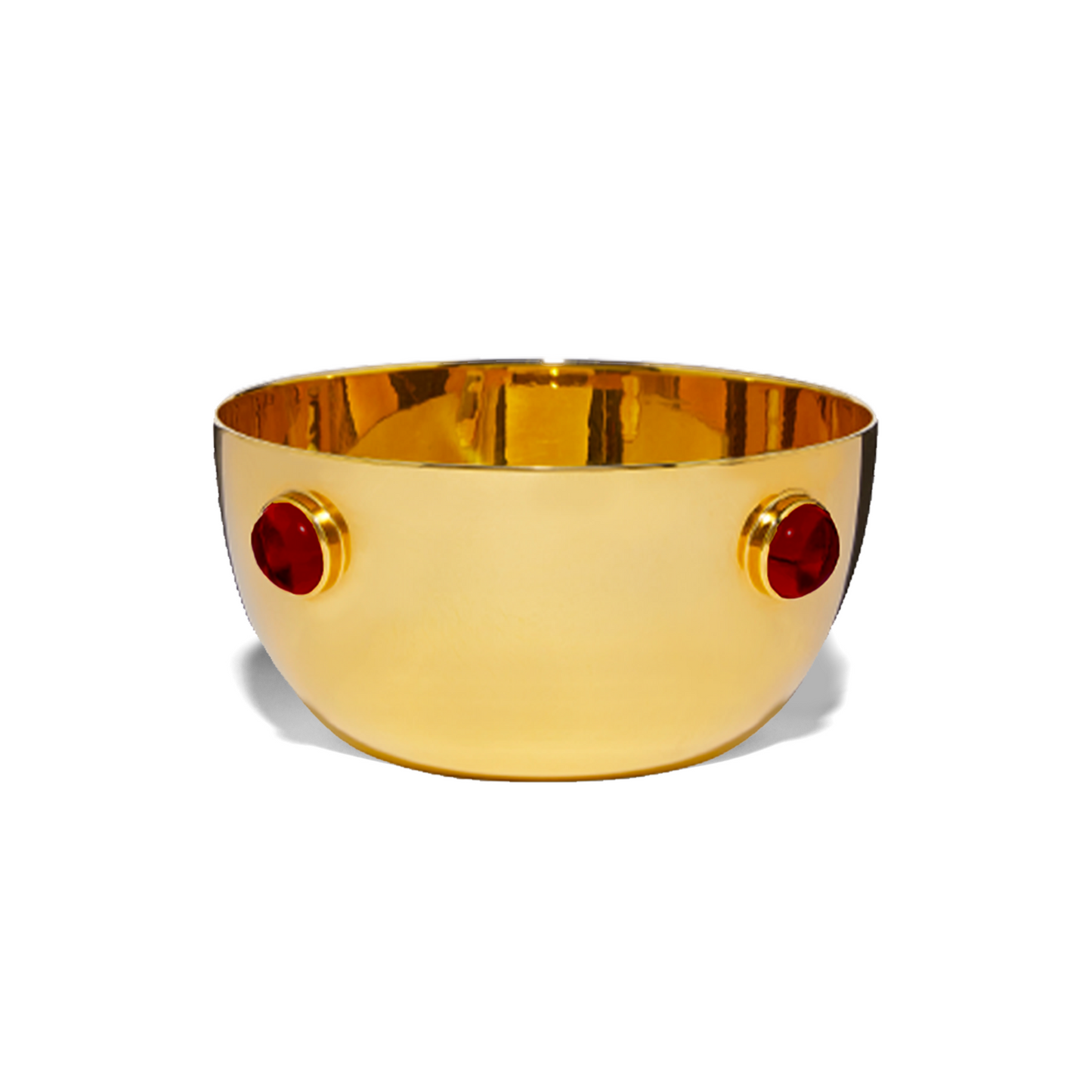 Medium Gold Plated Garnet Bowl