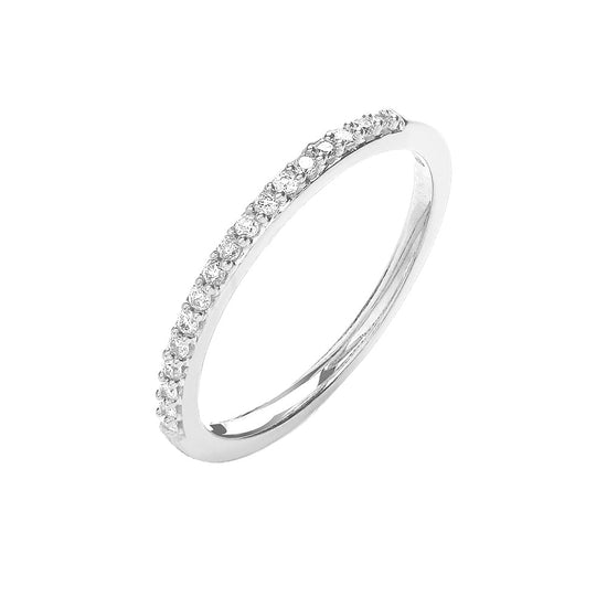 9ct White Gold Delicate Eternity Ring