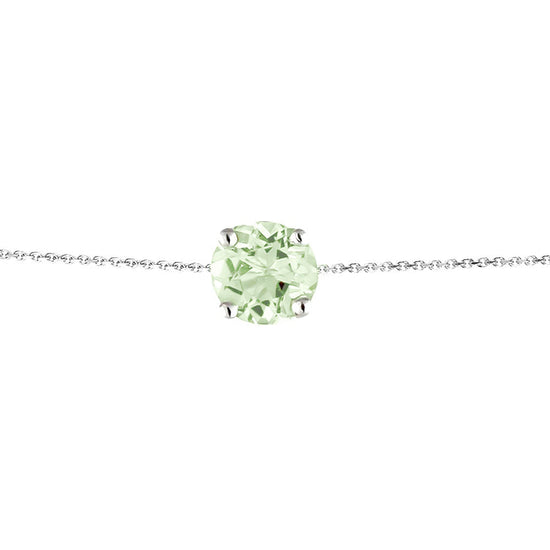Sterling Silver Green Amethyst Bracelet