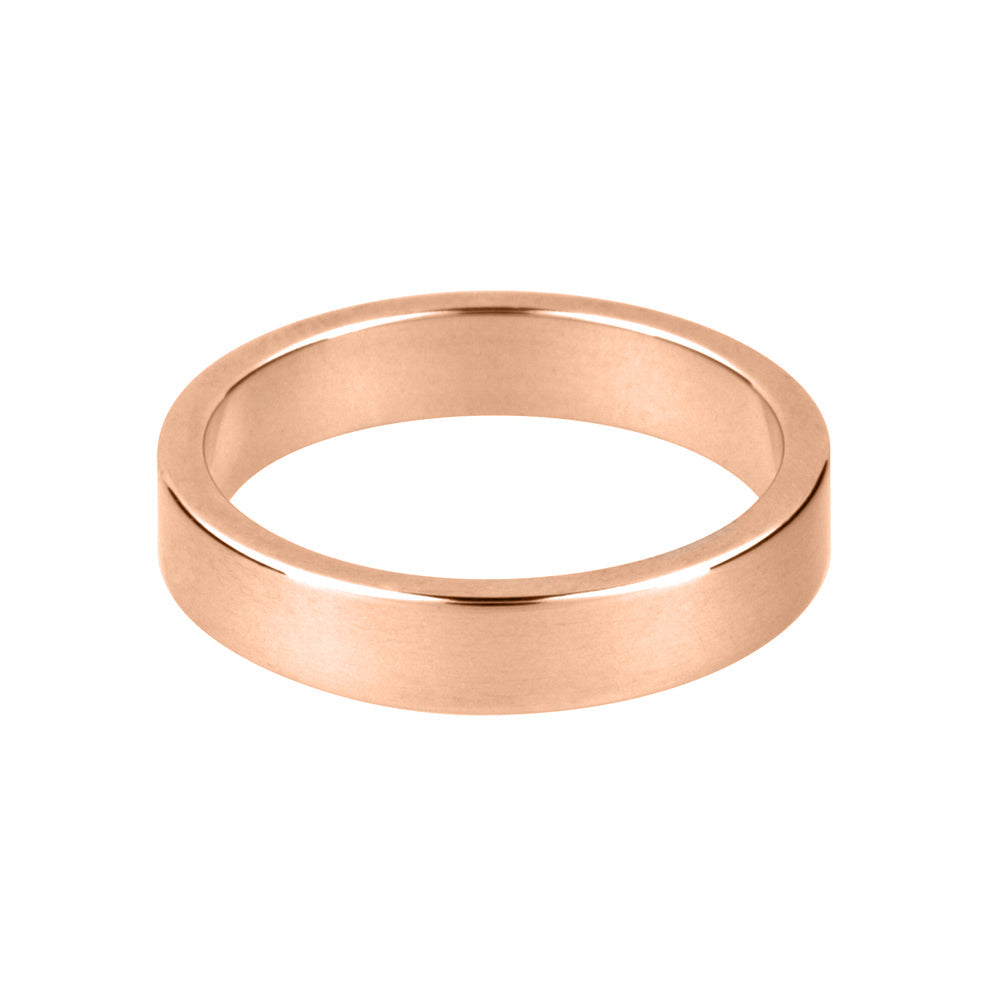 18ct Rose Gold Flat Wedding Band | Augustine Jewels | Wedding Bands and Eternity Rings
