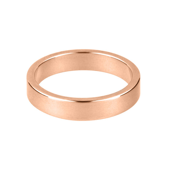 18ct Rose Gold Flat Wedding Band | Augustine Jewels | Wedding Bands and Eternity Rings