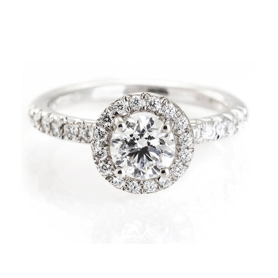 Diamond Halo Bespoke Engagement Ring