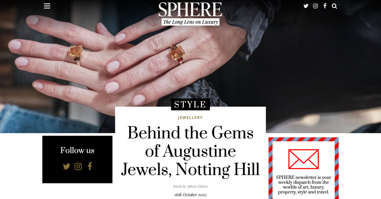 Augustine Jewels Spotlighted in Sphere Magazine