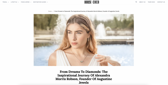 Alexandra of Augustine Jewels features in House of Coco Interview