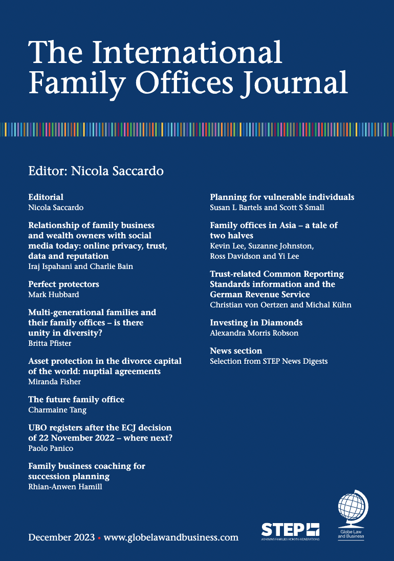 Alexandra's Article Featured in The International Family Offices Journal