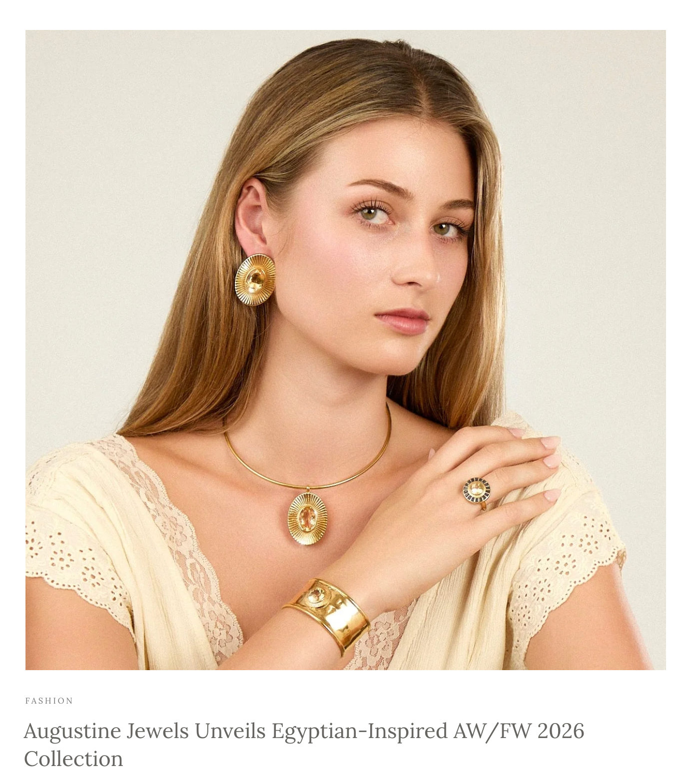 Augustine Jewels Egyptian Collection Features In Gold Flamingo