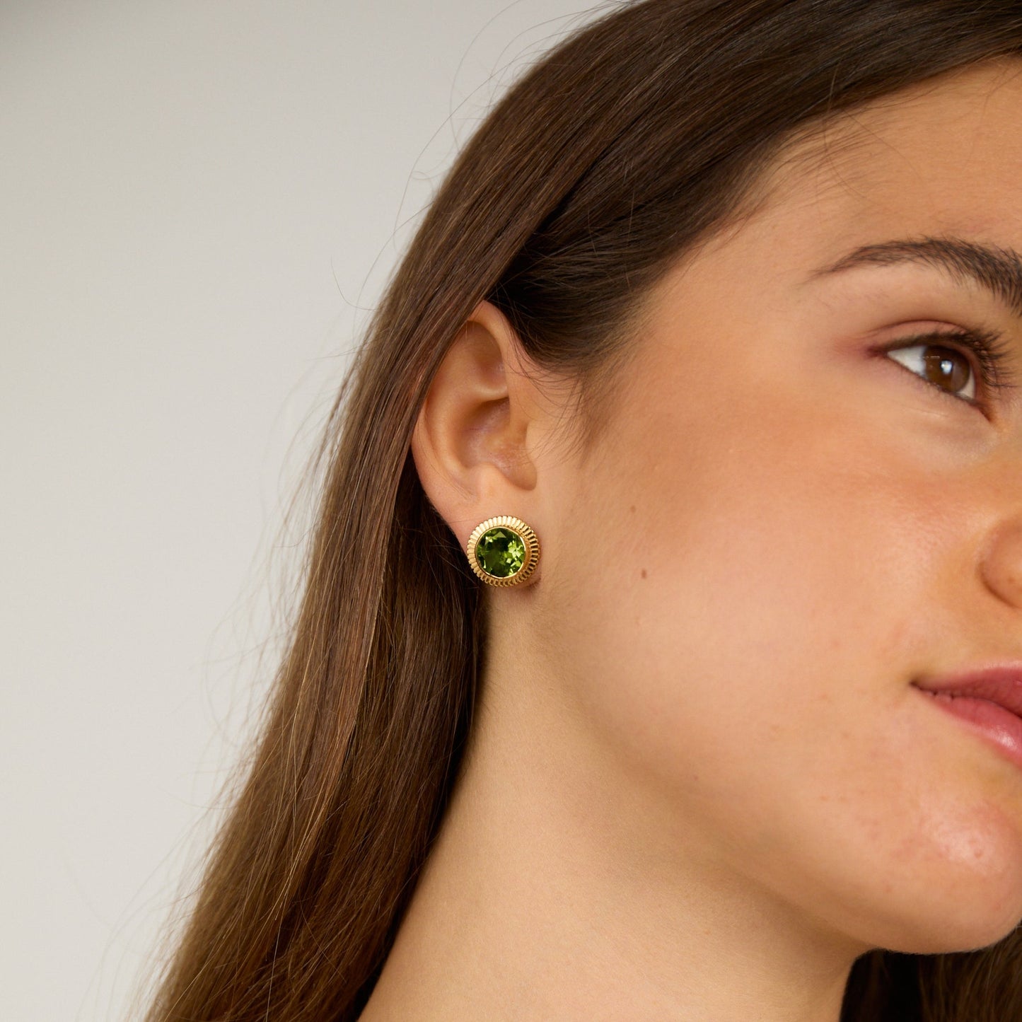 Egyptian Stud Earrings with Peridot