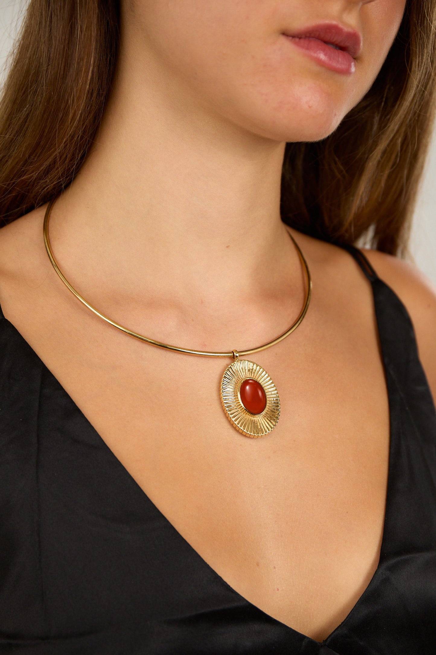 Egyptian Statement Necklace with Carnelian