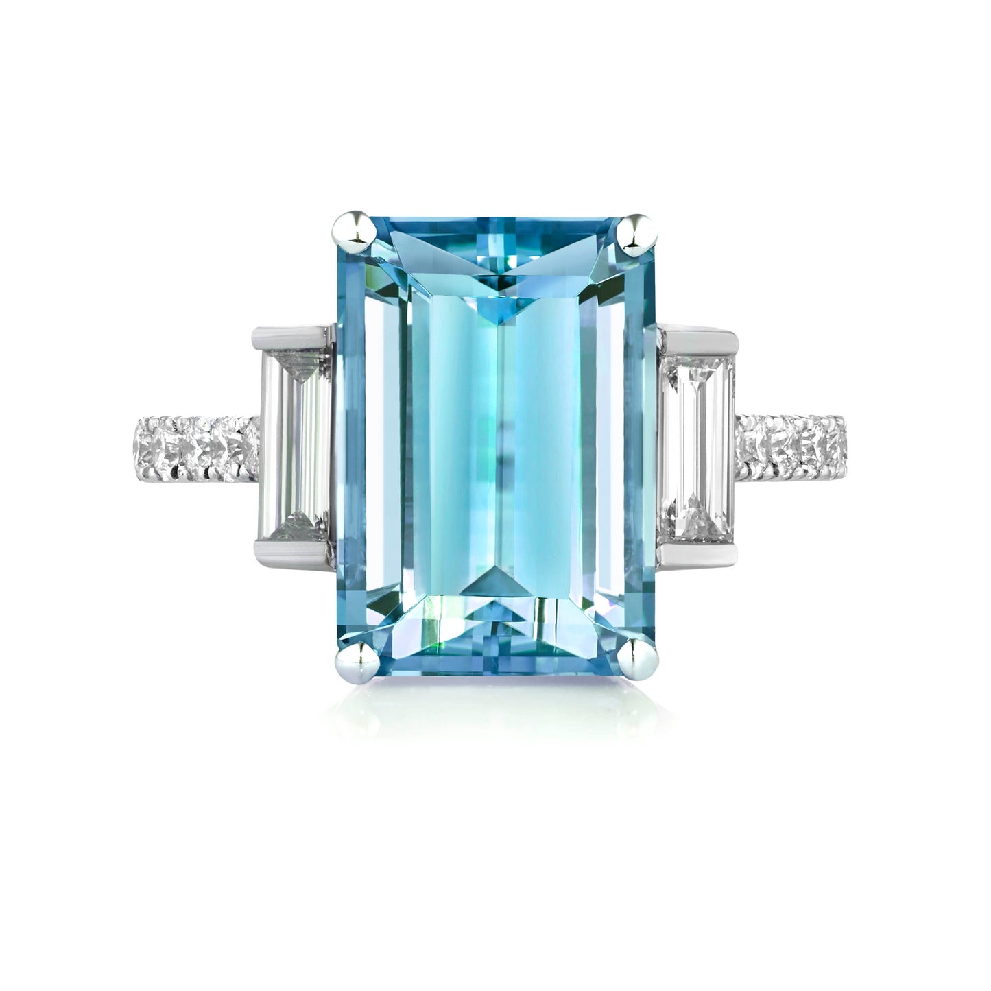 Aquamarine and Diamond Ring