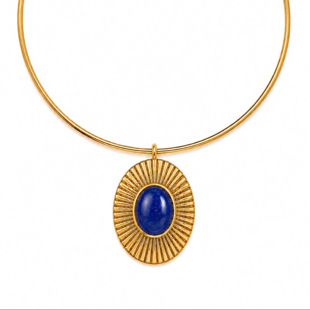 Egyptian Statement Necklace with Lapis Lazuli
