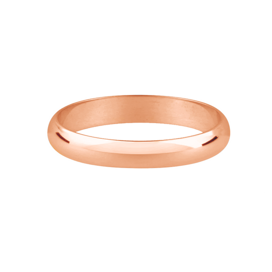 Load image into Gallery viewer, Women&amp;#39;s 18ct Rose Gold D Shape Wedding Band
