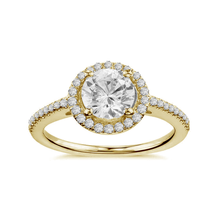18ct Yellow Gold Diamond Engagement Ring - Augustine Jewels