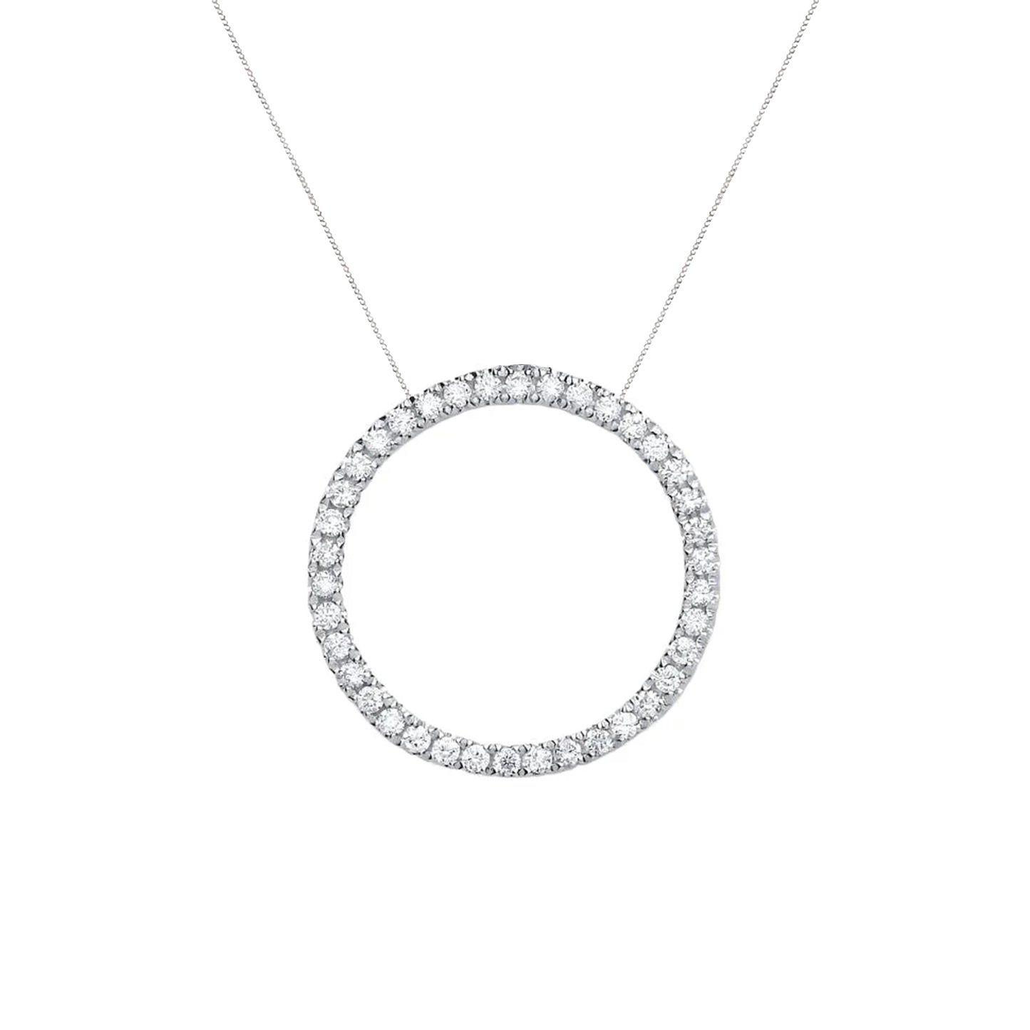 Diamond Circle Necklace - Augustine Jewels