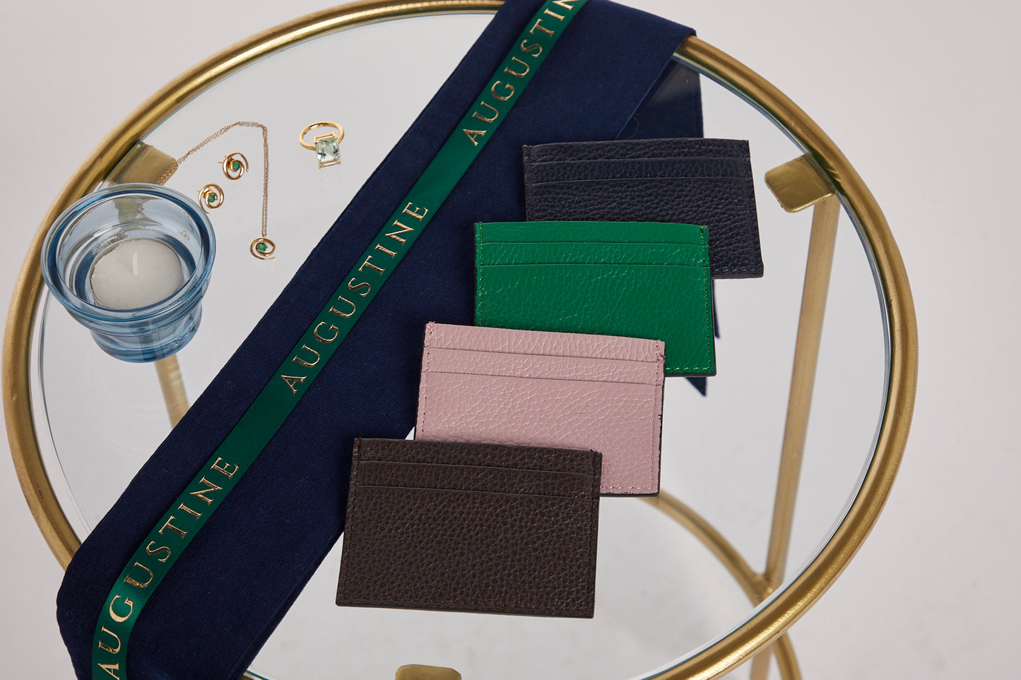 Brown Credit Card Holder, Credit Card Holder Set - Augustine Jewels