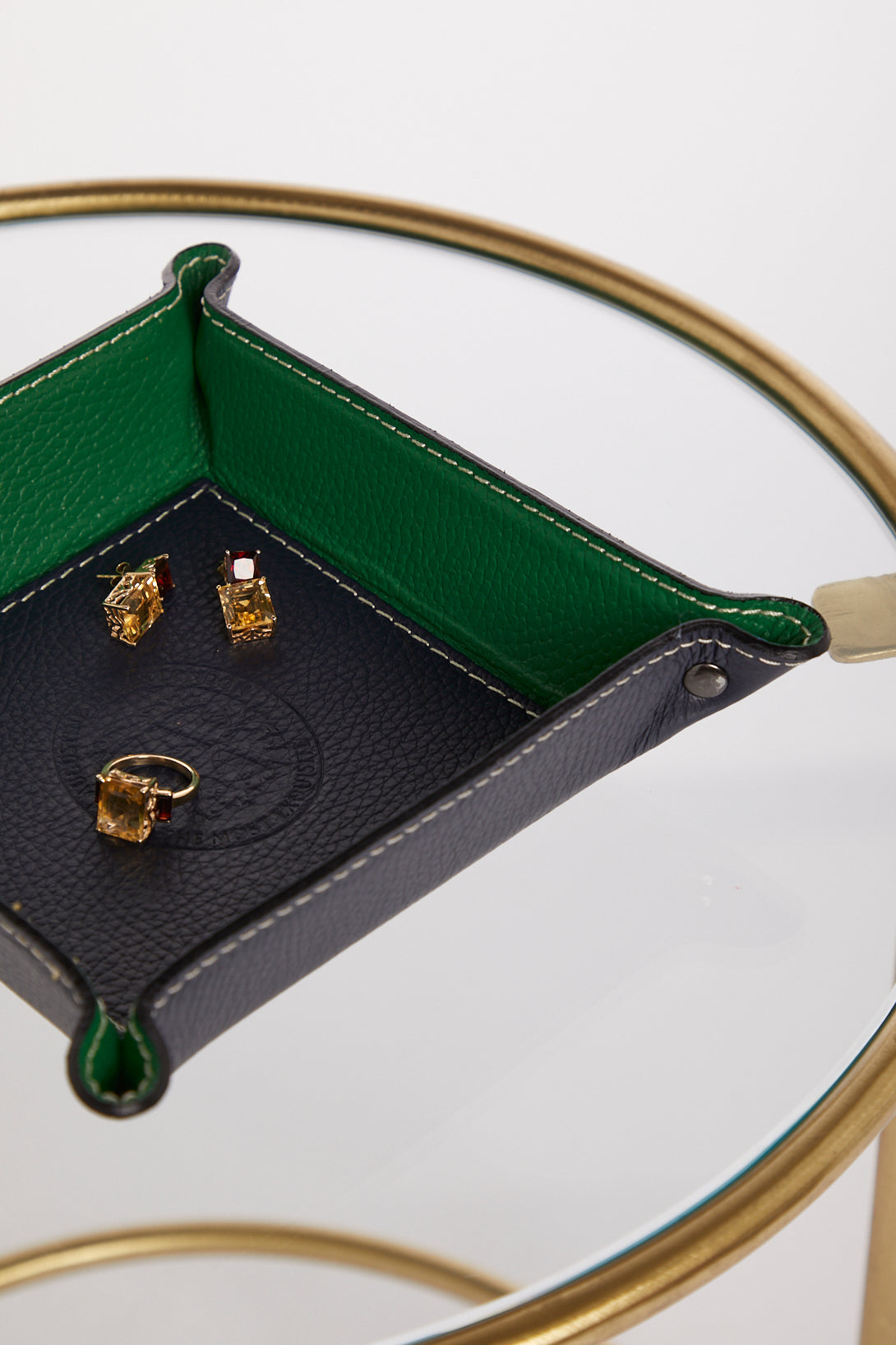 Navy and Green Jewellery Tray - Augustine Jewels