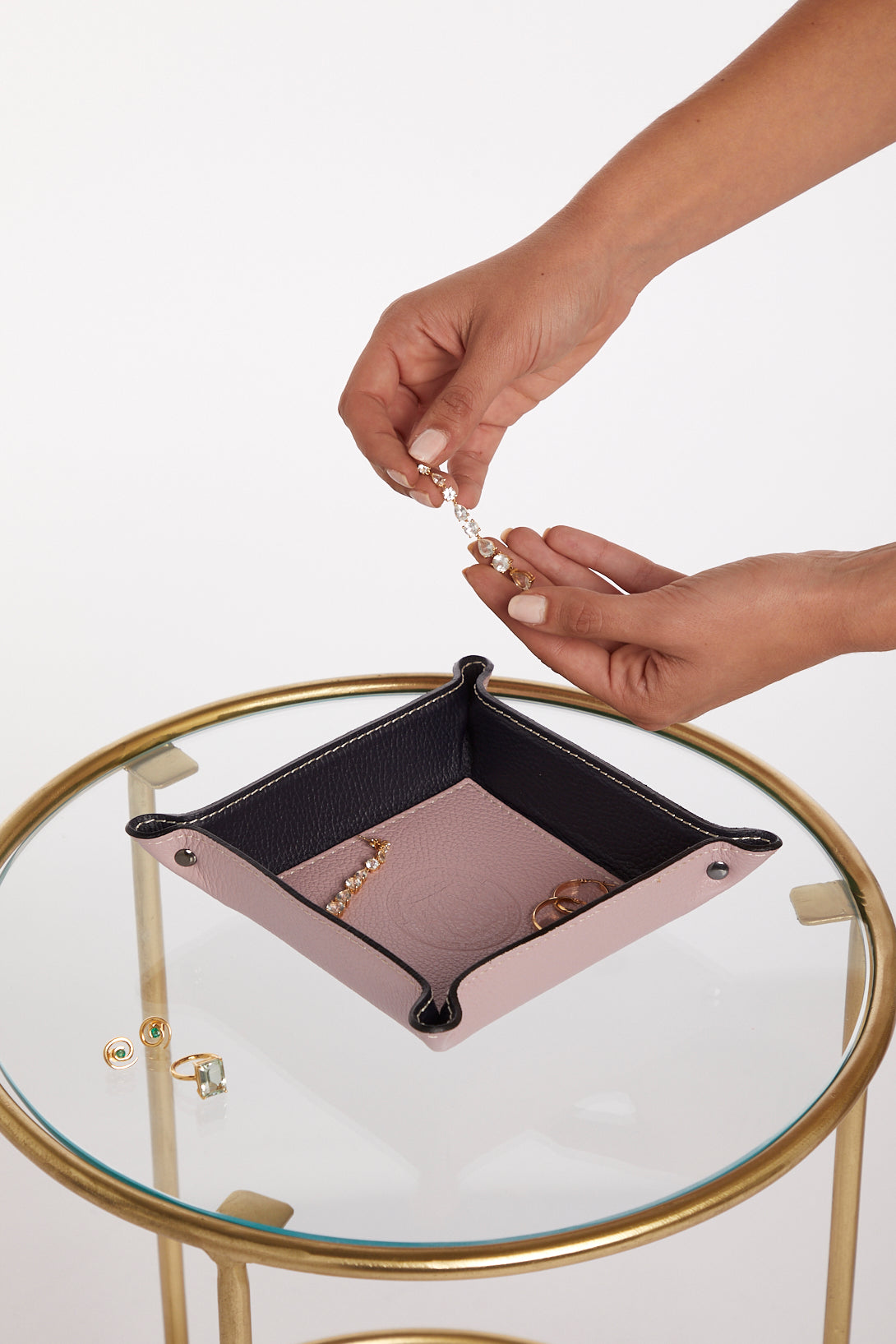 Pink and Navy Jewellery Tray - Augustine Jewels