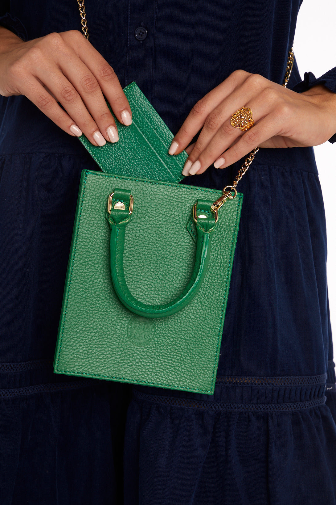 Small Green Bag, Credit Card Holder - Augustine Jewels