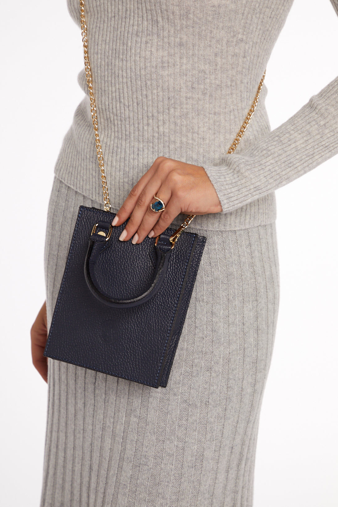 Small Navy Blue Bag - Augustine Jewels