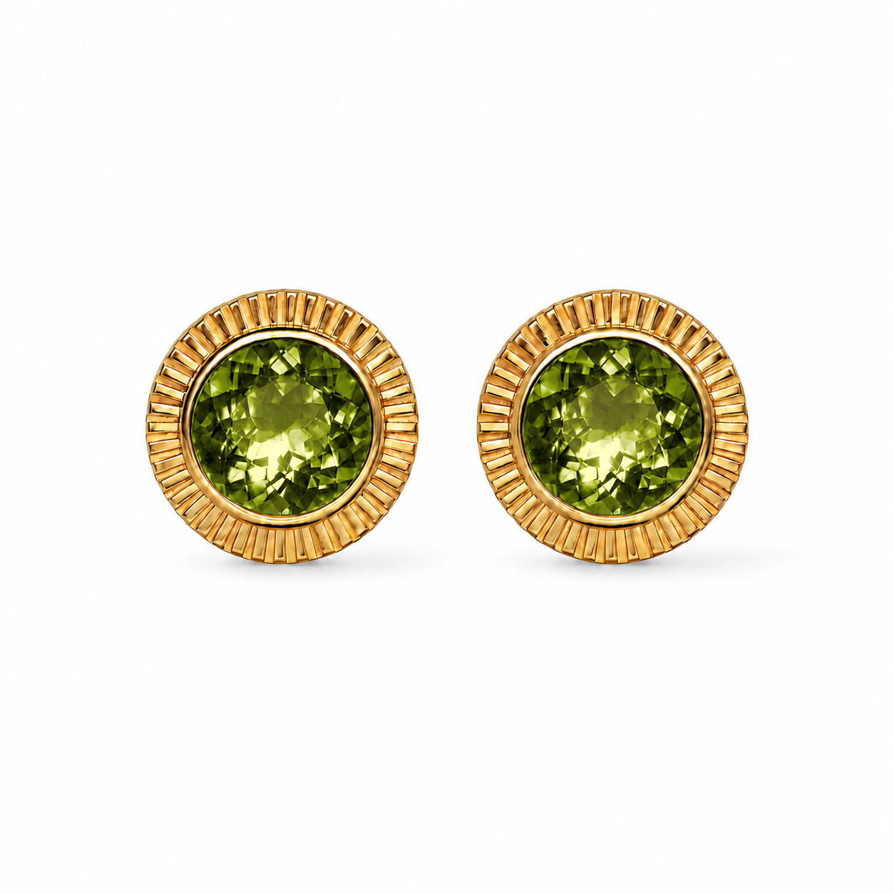 Egyptian Stud Earrings with Peridot