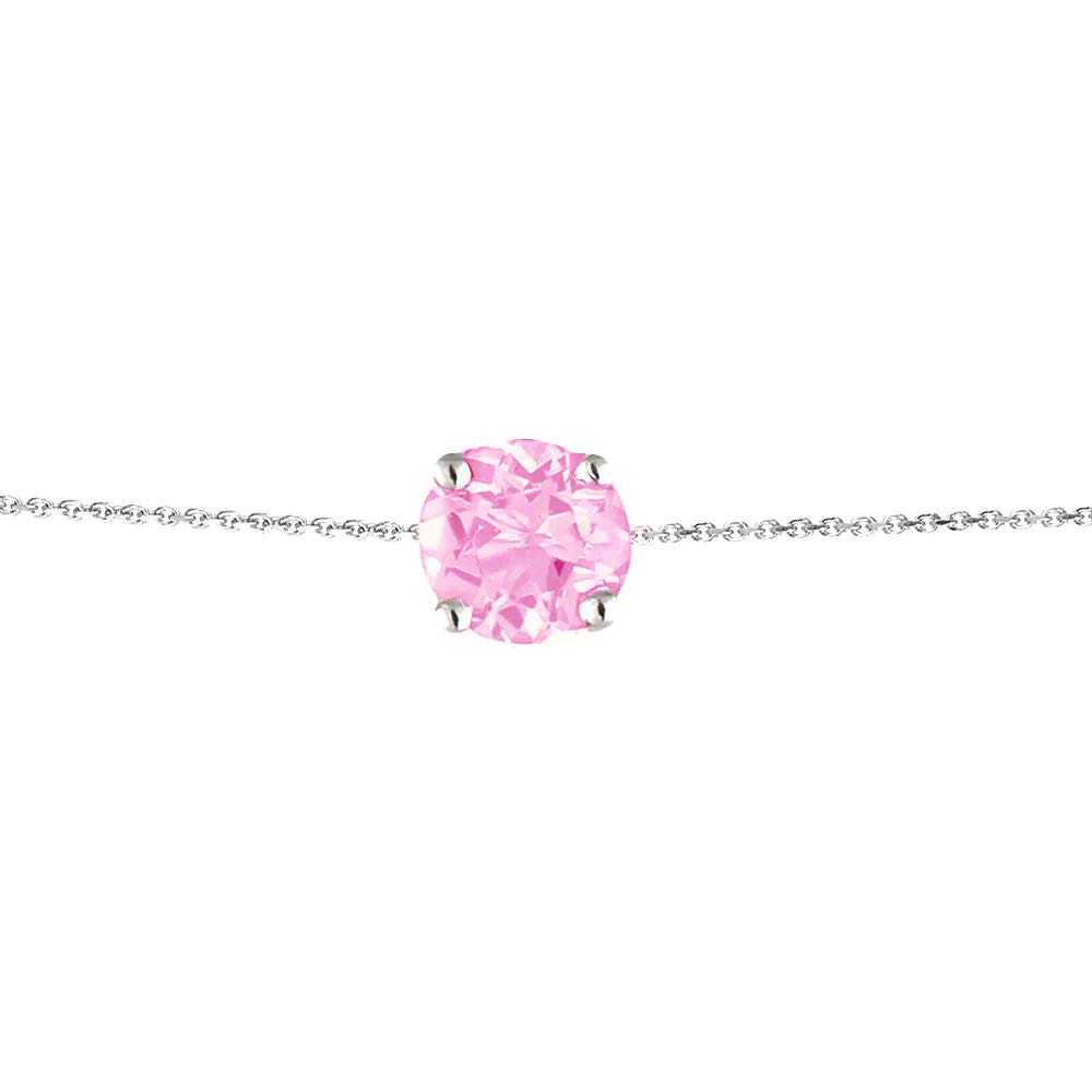 Sterling Silver Pink Topaz Bracelet - Augustine Jewels