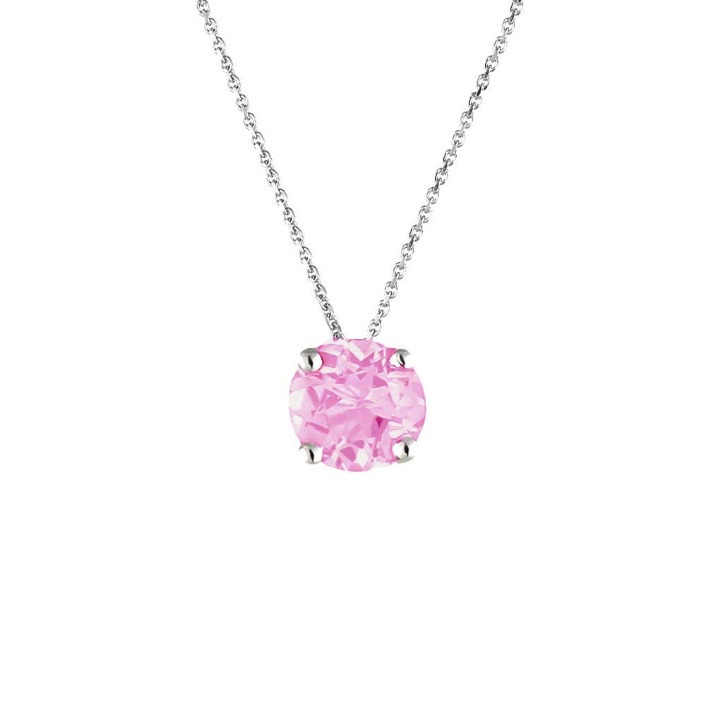 Sterling Silver Pink Topaz Necklace - Augustine Jewels