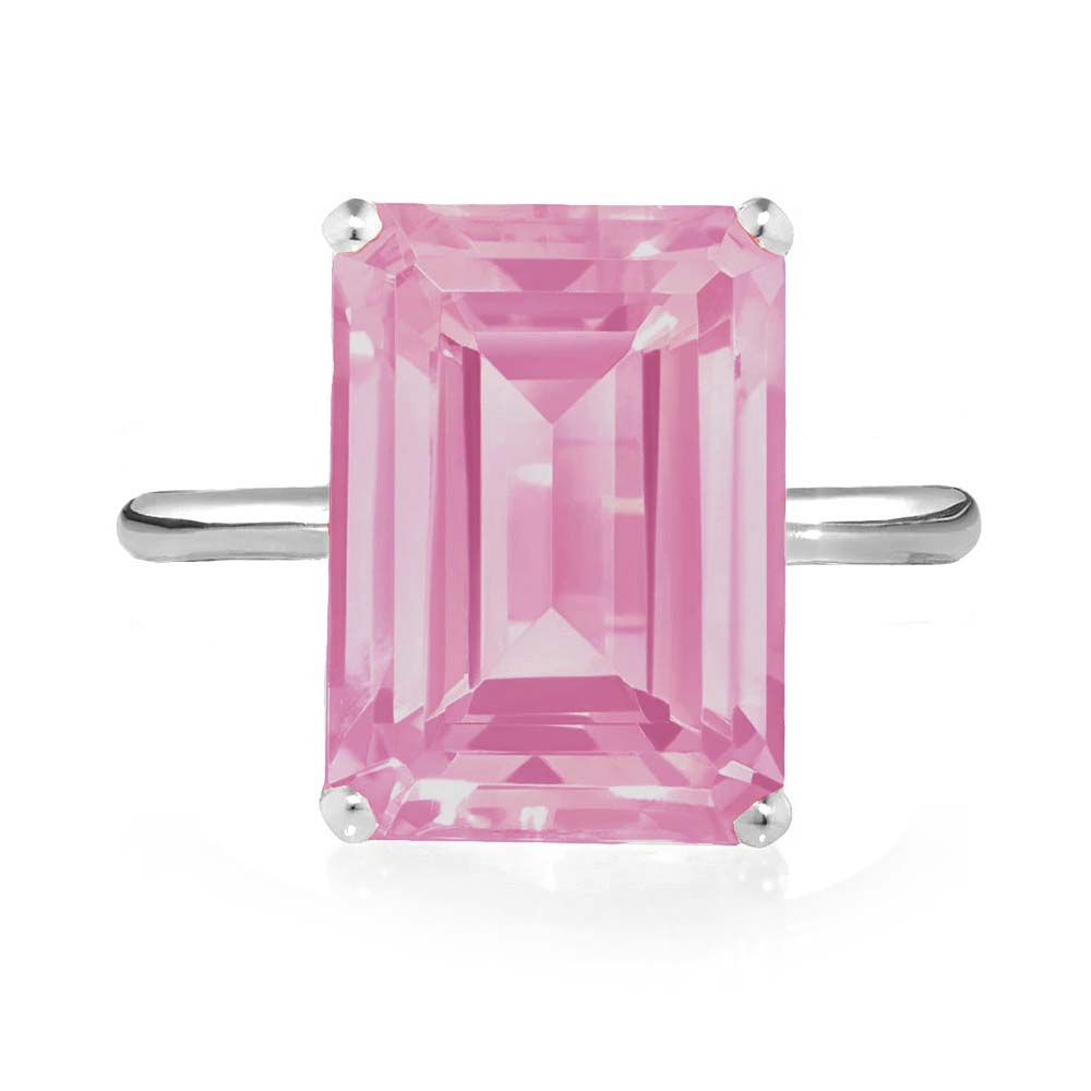 Sterling Silver Pink Topaz Ring - Augustine Jewels