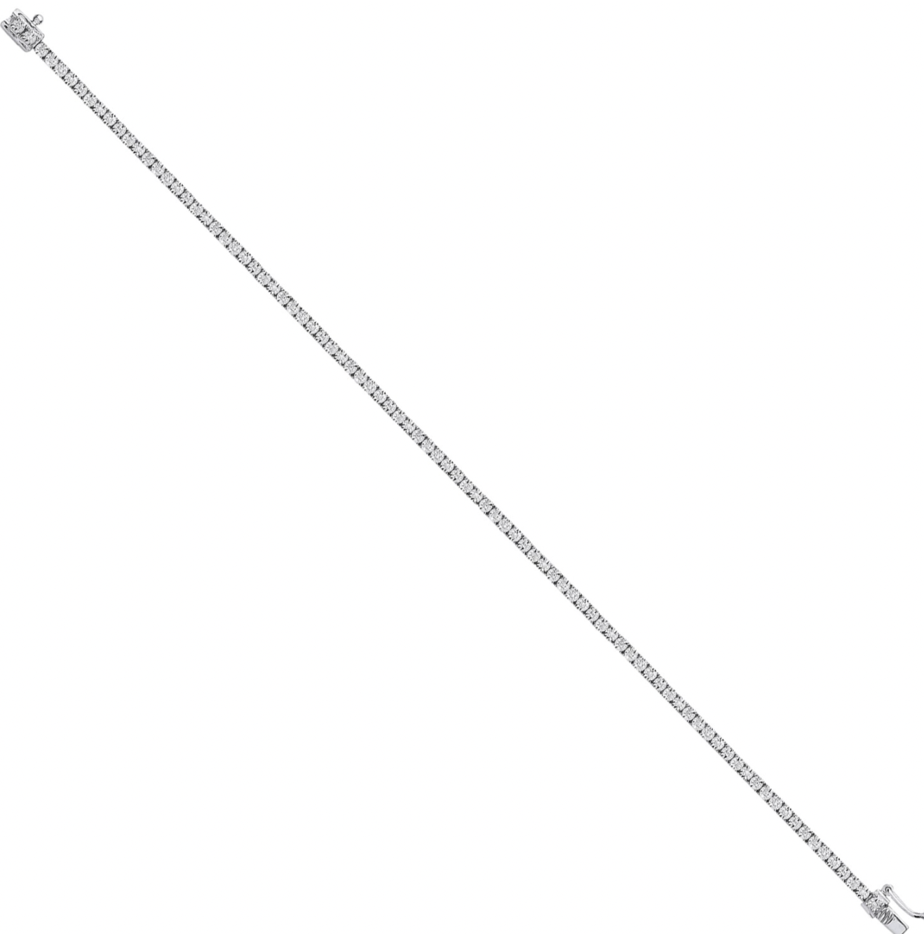 9ct White Gold 0.25ct Diamond Tennis Bracelet - Augustine Jewels