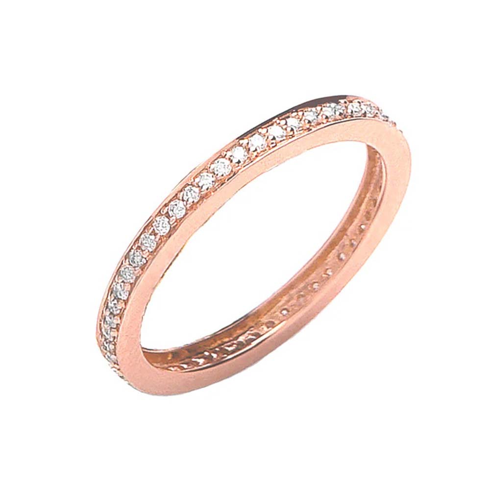 18ct Rose Gold Full Eternity Ring - Augustine Jewels