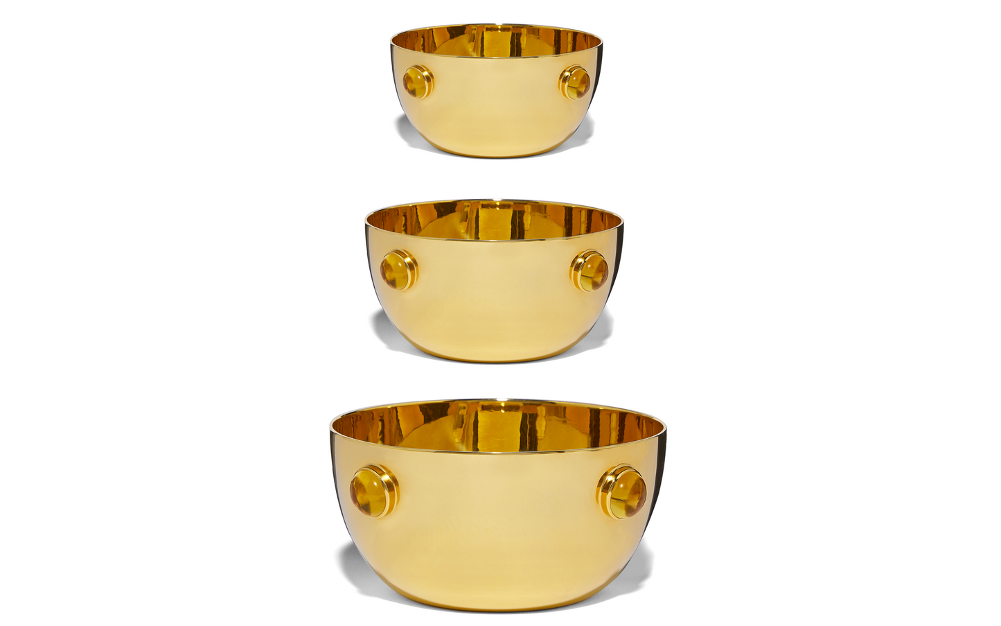 Gold Plated Citrine Bowl Set - Augustine Jewels