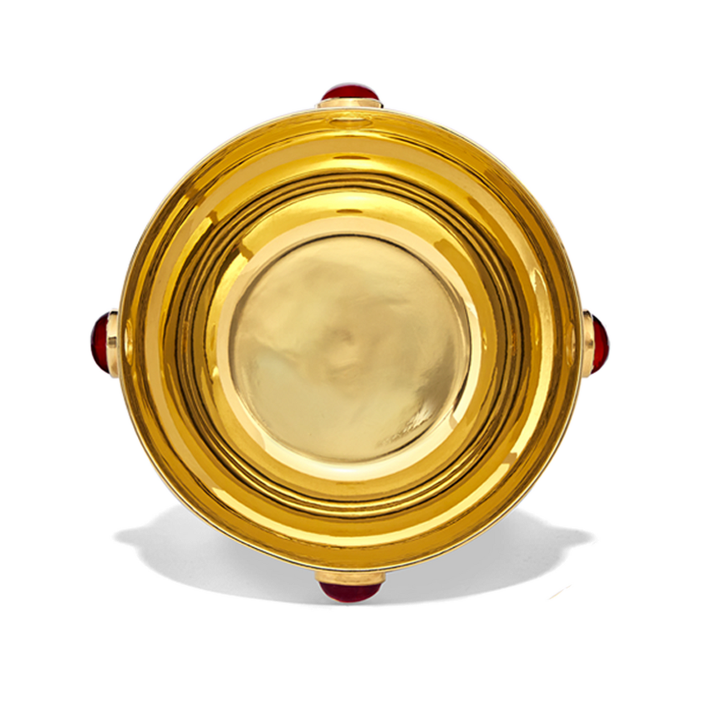 Large Gold Plated Garnet Bowl - Augustine Jewels
