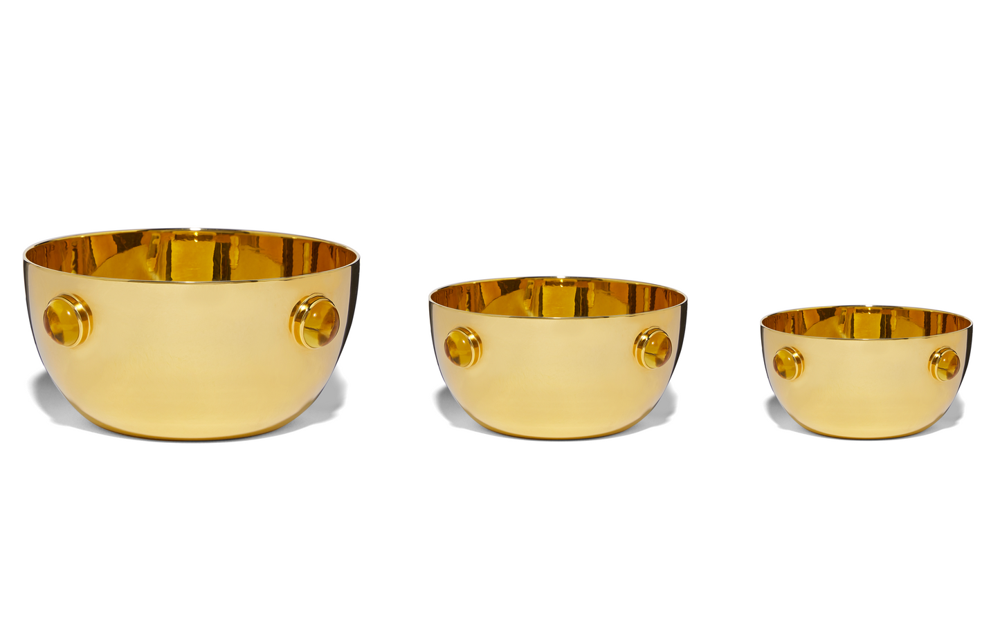 Medium Gold Plated Citrine Bowl - Augustine Jewels