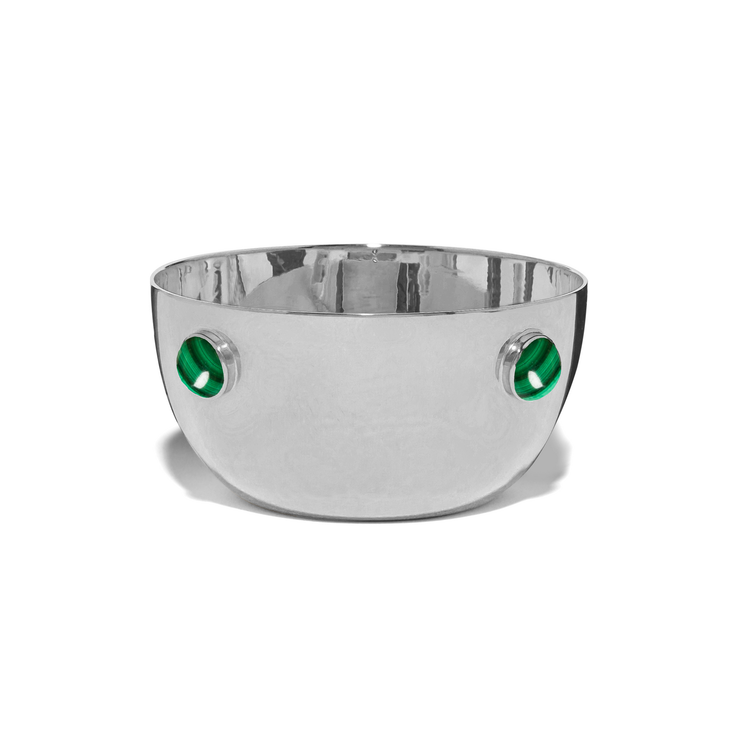 Medium Sterling Silver and Malachite Bowl - Augustine Jewels