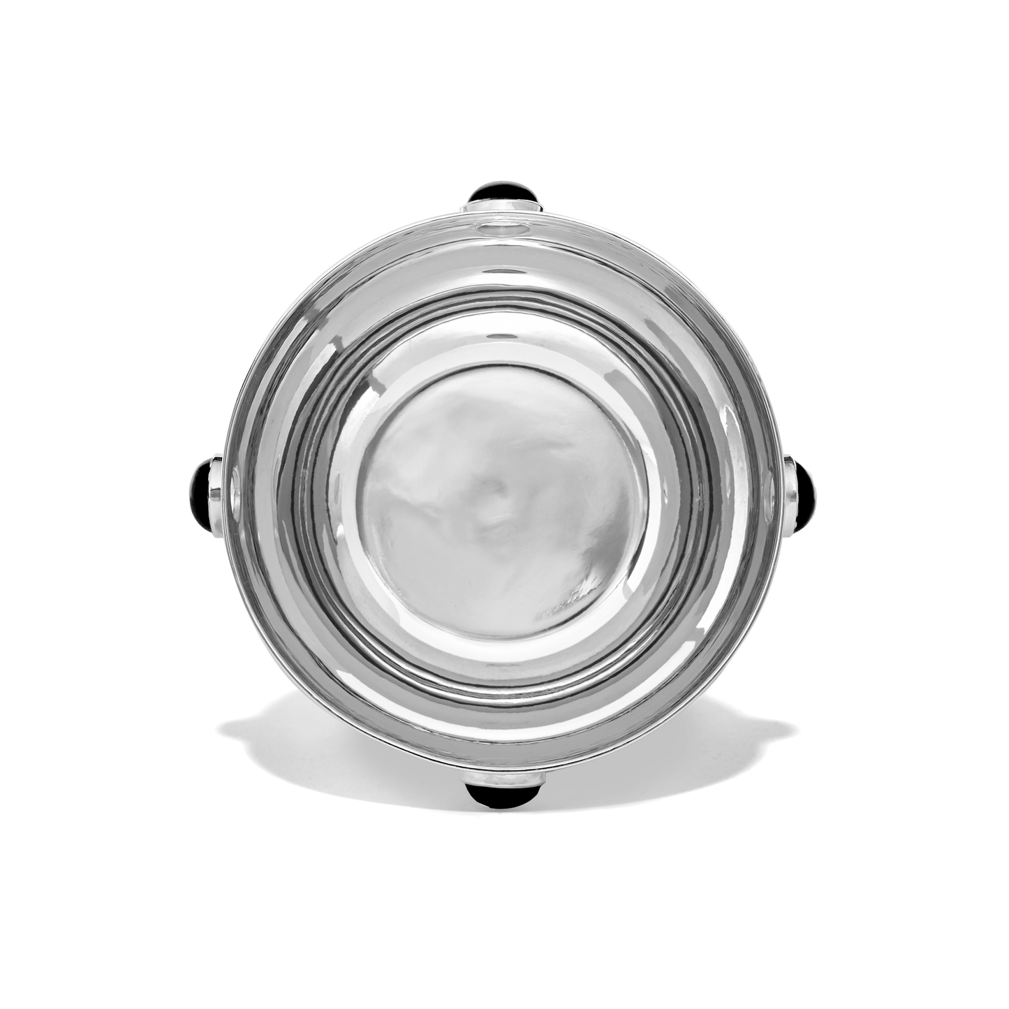 Medium Sterling Silver and Onyx Bowl - Augustine Jewels