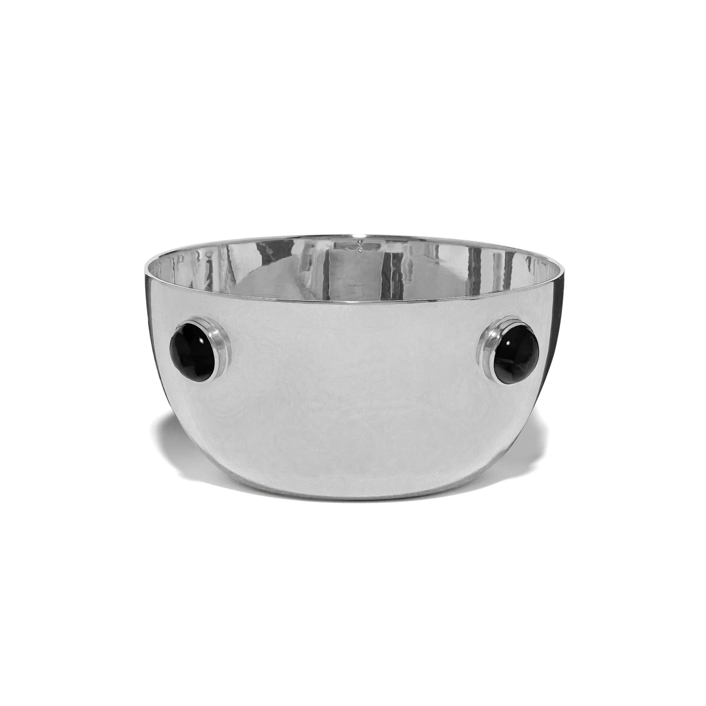 Medium Sterling Silver and Onyx Bowl - Augustine Jewels