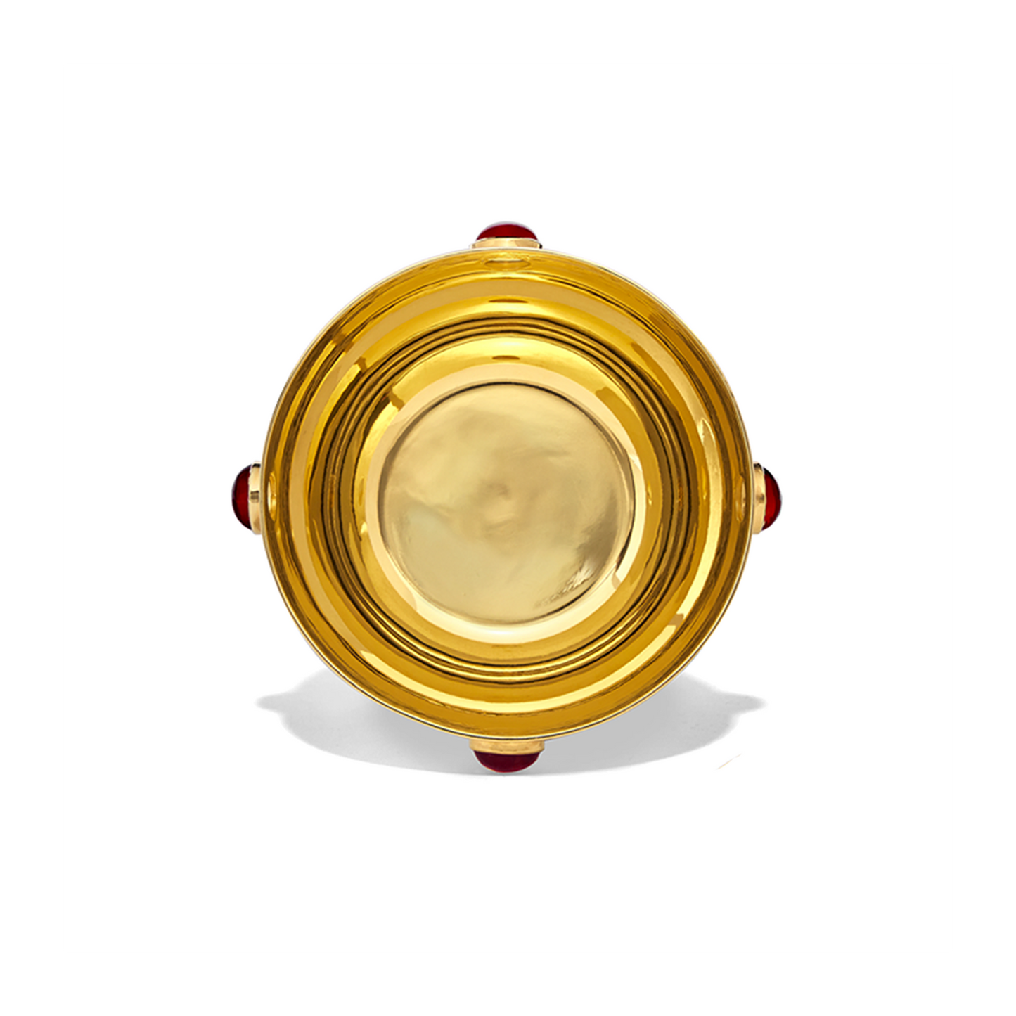 Small Gold Plated Garnet Bowl - Augustine Jewels