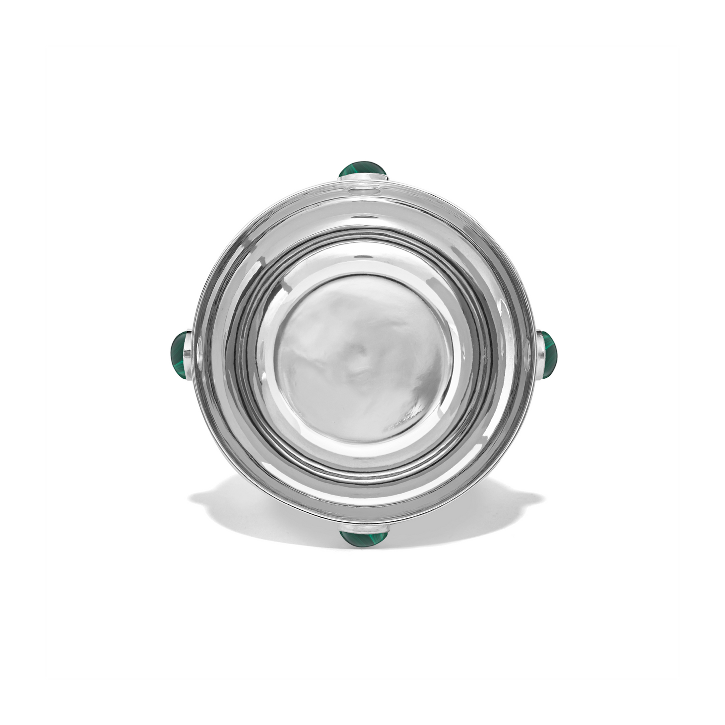 Small Sterling Silver and Malachite Bowl - Augustine Jewels