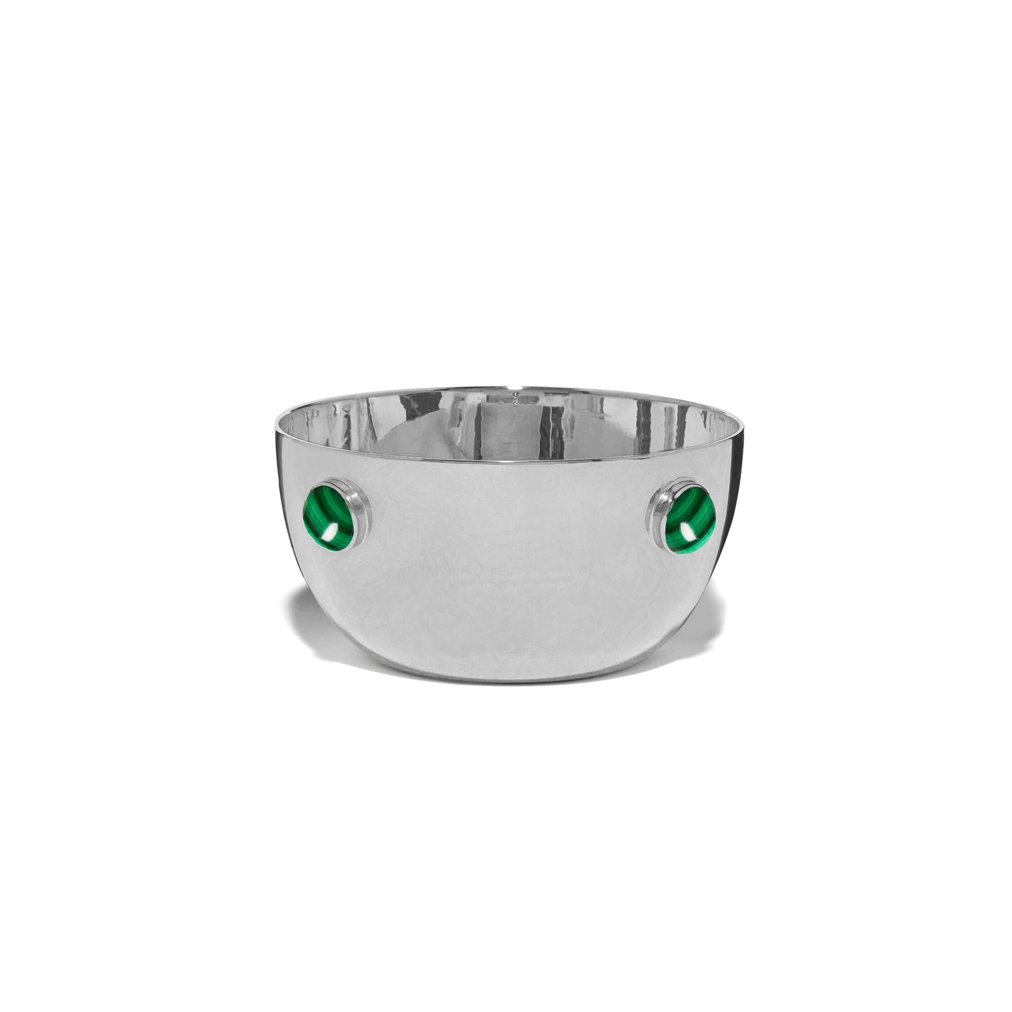 Small Sterling Silver and Malachite Bowl - Augustine Jewels