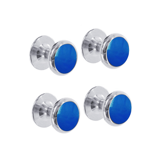 Load image into Gallery viewer, Blue Agate Shirt Studs

