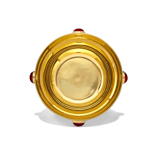 Load image into Gallery viewer, Medium Gold Plated Garnet Bowl
