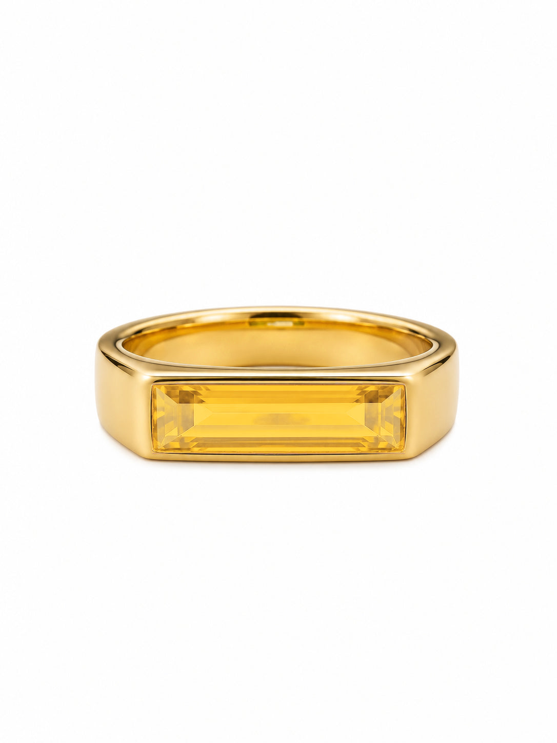 Egyptian Bar Ring with Citrine