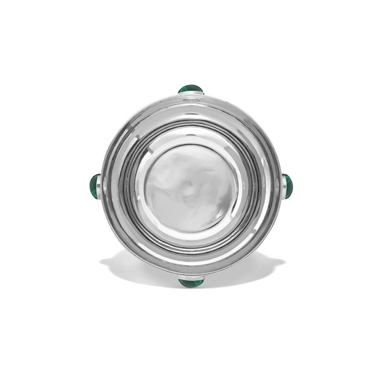 Load image into Gallery viewer, Small Sterling Silver &amp;amp; Malachite Bowl
