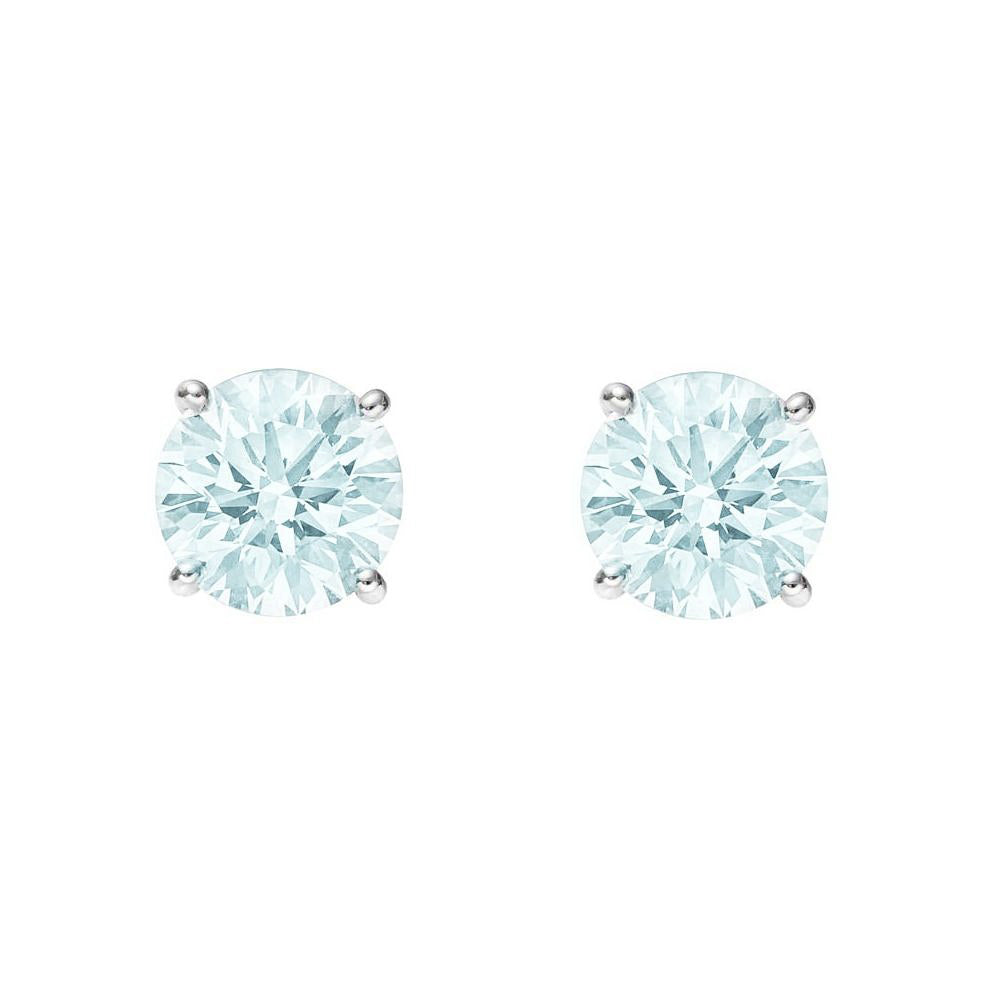 Load image into Gallery viewer, Aquamarine Silver Stud Earrings | The Arctic Collection | Augustine Jewels | Gemstone Earrings
