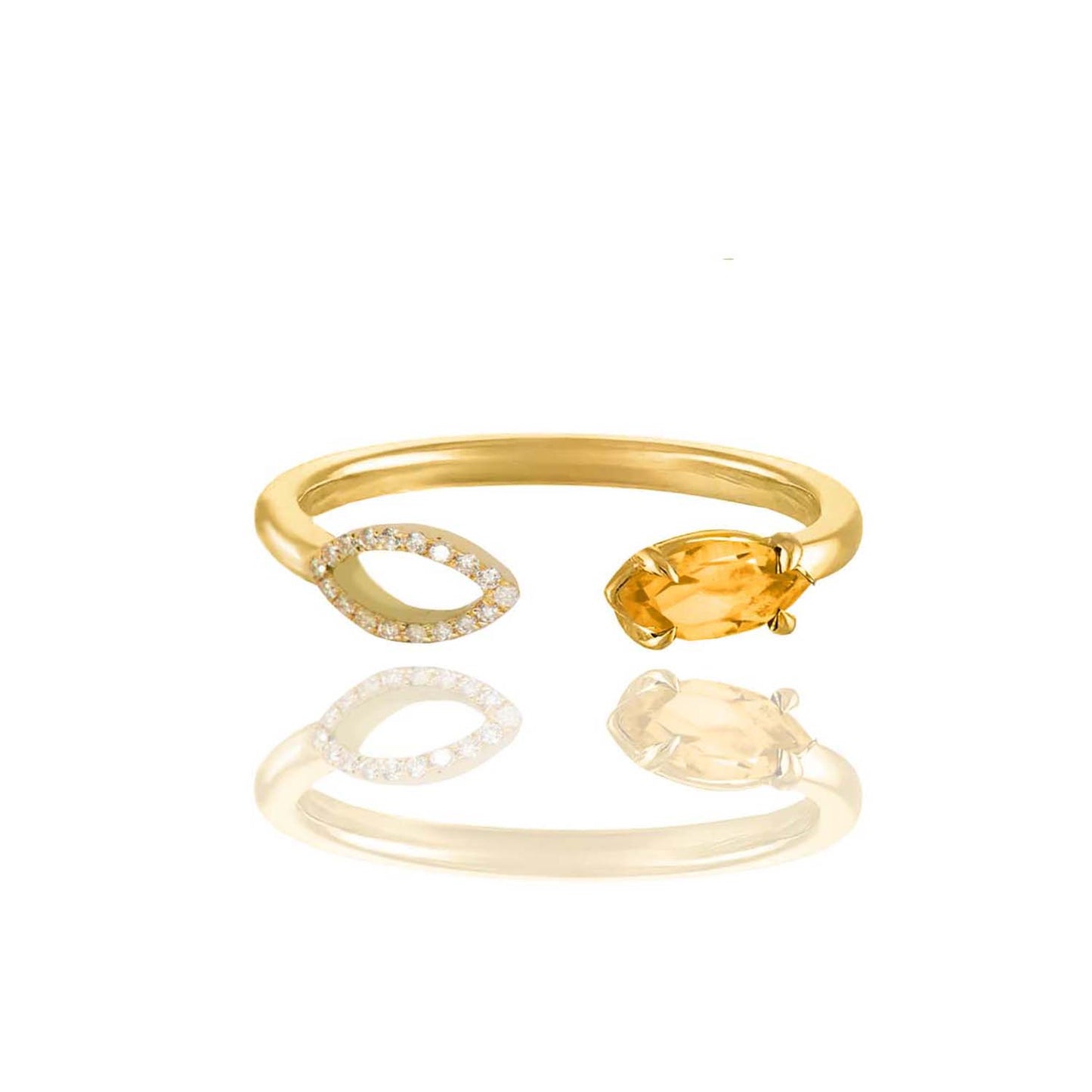citrine and diamond ring | Augustine Jewels | English Gardens Collection | Gemstone