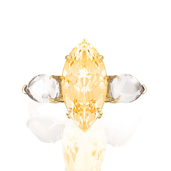 citrine and white topaz ring | Augustine Jewels | English Gardens Collection | Gemstone