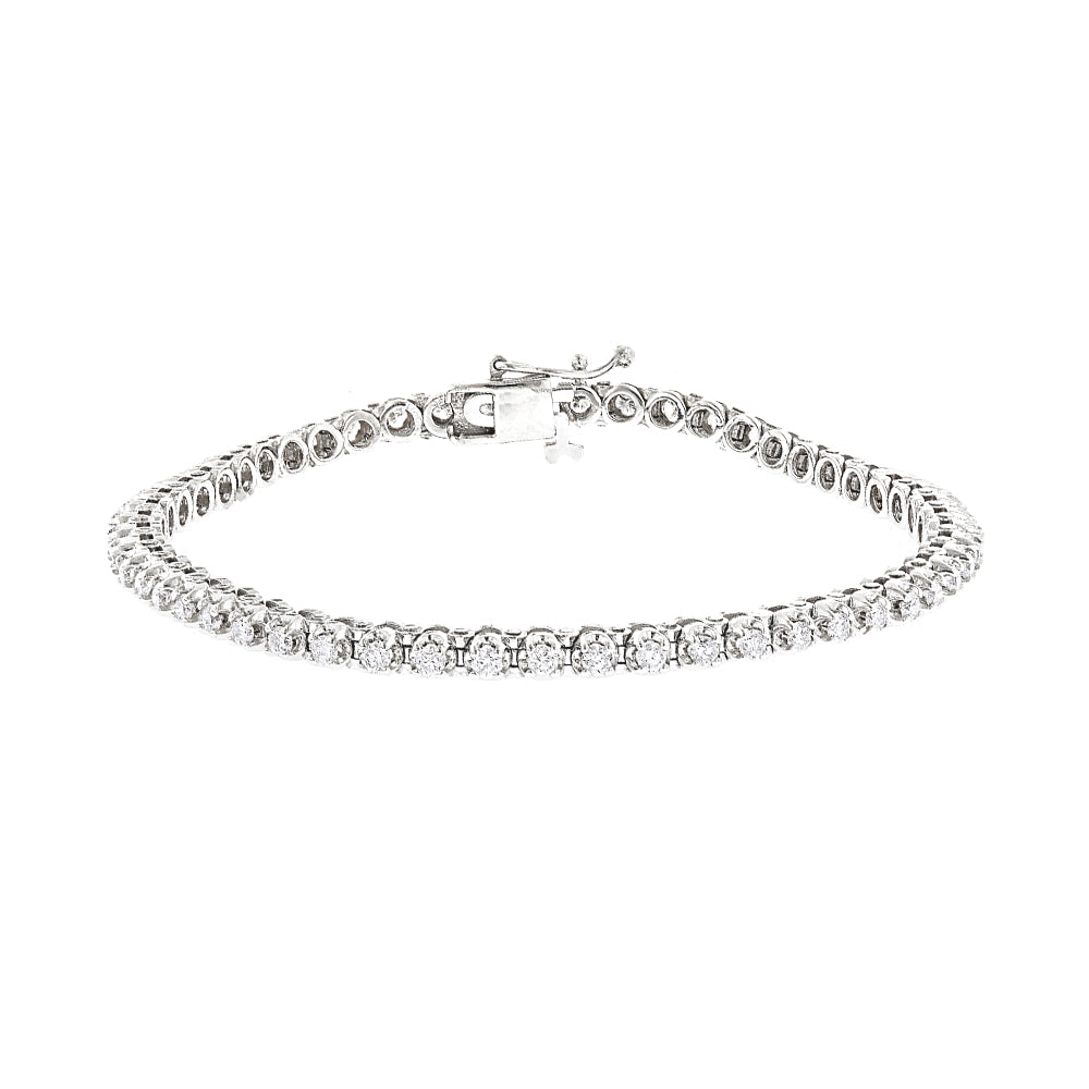 9ct White Gold Diamond Tennis Bracelet | Augustine Jewels | The Diamond Collection