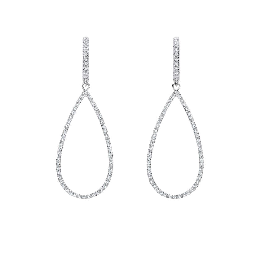 White Diamond Drop Earrings | The Diamond Collection | Augustine Jewels