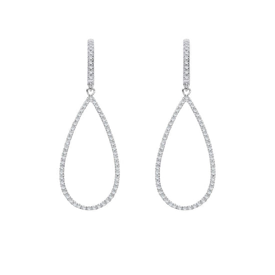 White Diamond Drop Earrings | The Diamond Collection | Augustine Jewels
