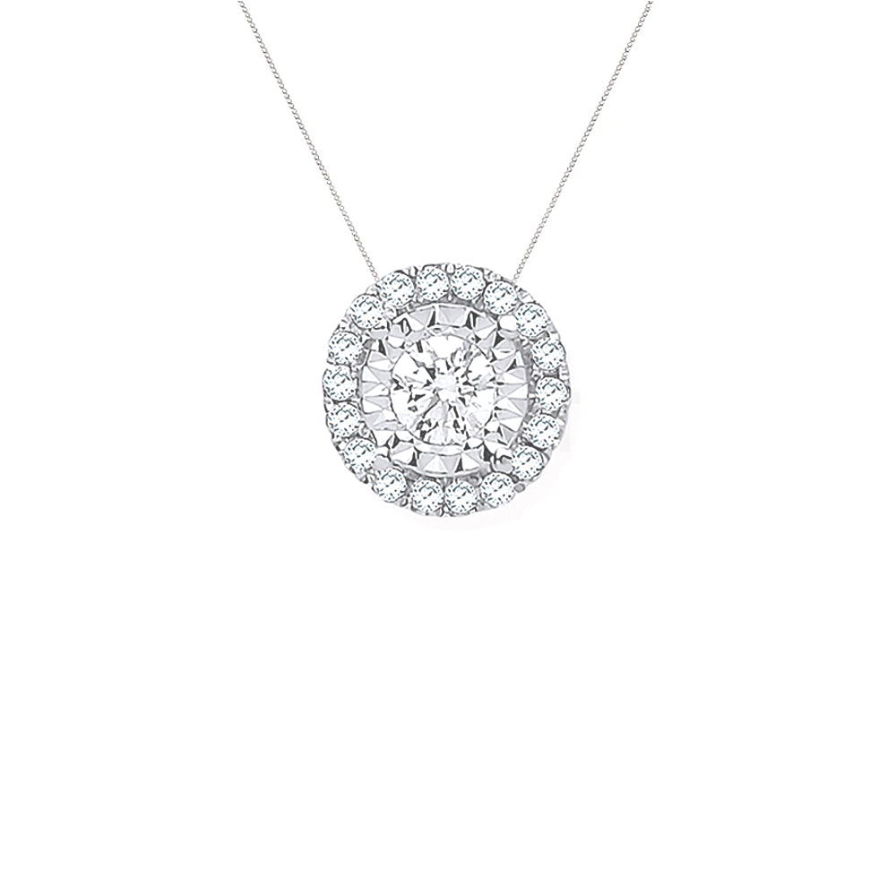 Diamond Halo Pendant - Augustine Jewels