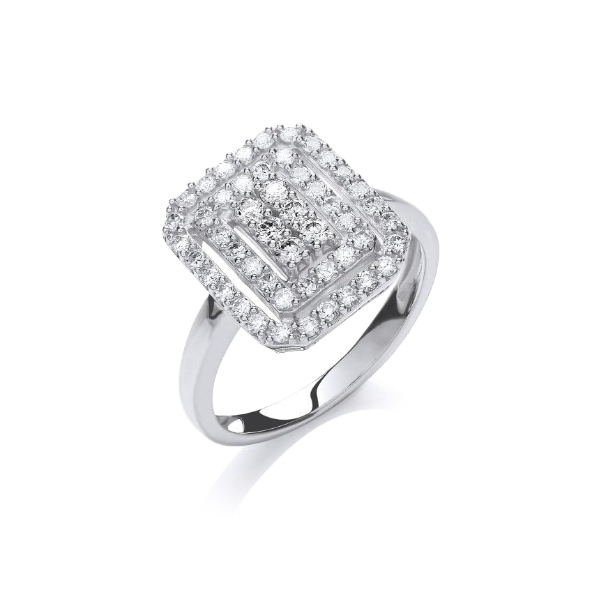 Diamond Pavé Square Ring - Augustine Jewels